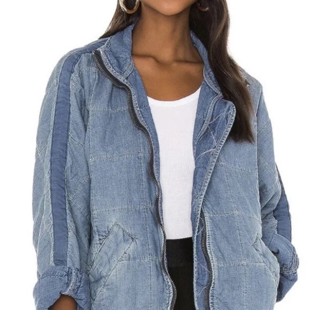 Free people Dolman quilted denim jacket size S $198